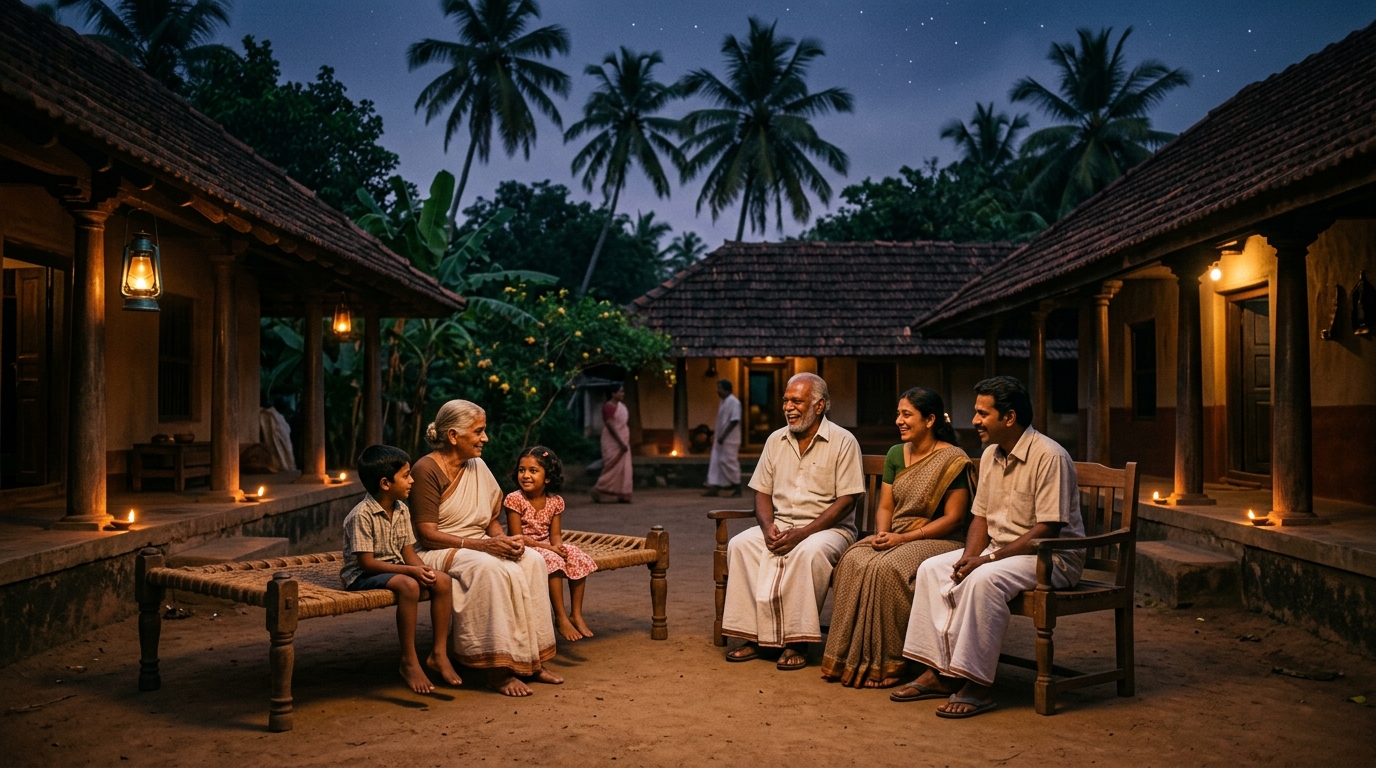 Evenings Under Open Village Skies